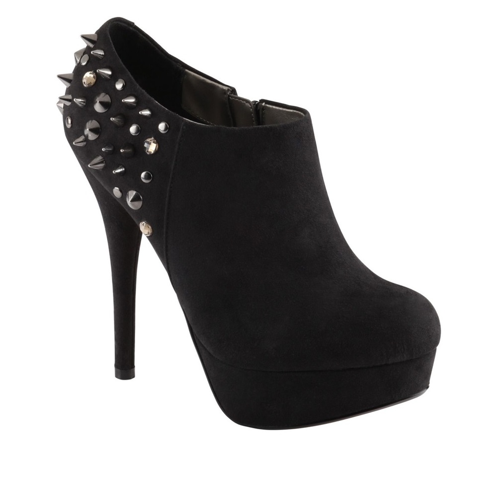 High heel booties with studs